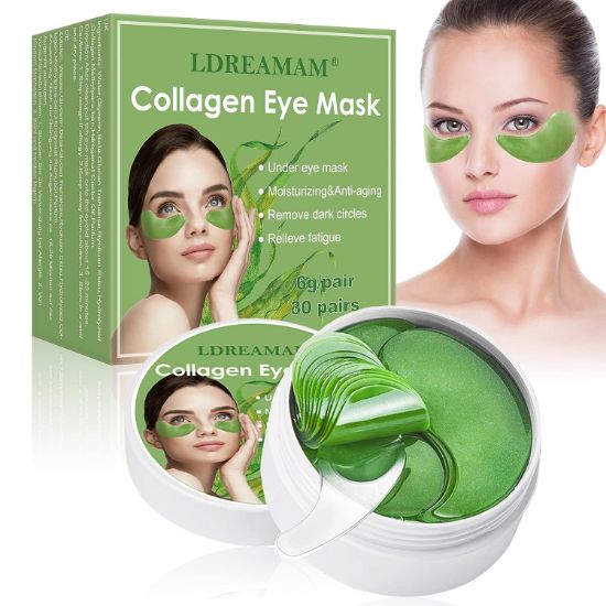 Under Eye Mask,Collagen Eye Mask,Seaweed Eye Mask,Firming Eye Mask, Eye Gel Treatment Masks for Puffy Eyes, Eye Pads for,Under Eye Bags, Anti Wrinkle, Moisturizing Improves Elasticity 30 Pairs